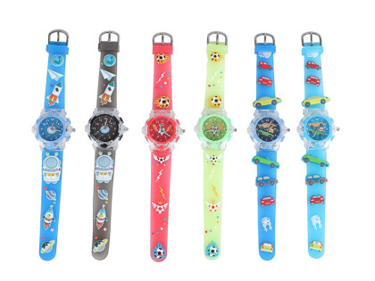 Hodinky náramkové analógové chlapčenské na batérie so svetlom