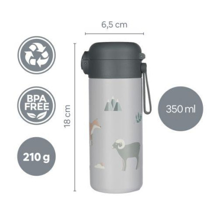 Termoska na tekutiny so slamkou a silikónovým držiakom 350 ml Zopa
