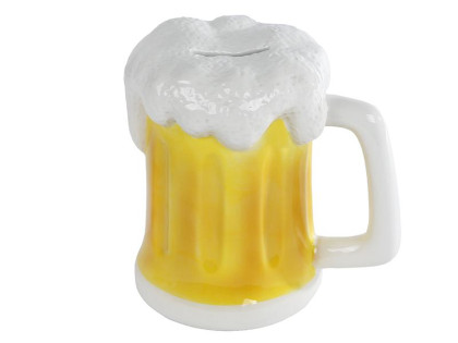 Pokladnička pivný polliter porcelánový 14x10x14 cm