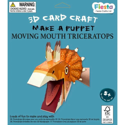 Kreatívna súprava 3D bábka Triceratops Fiesta Crafts