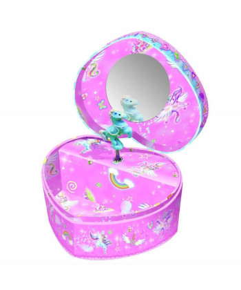Hudobné šperkovnice srdiečko jednorožce