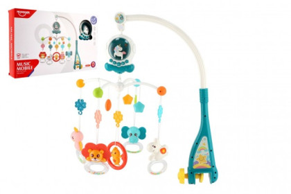 Kolotoč nad postieľku plast na batérie so zvukom, svetlom