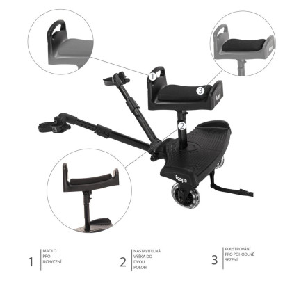 Sedátko k stúpadlu Segboard 2, Black