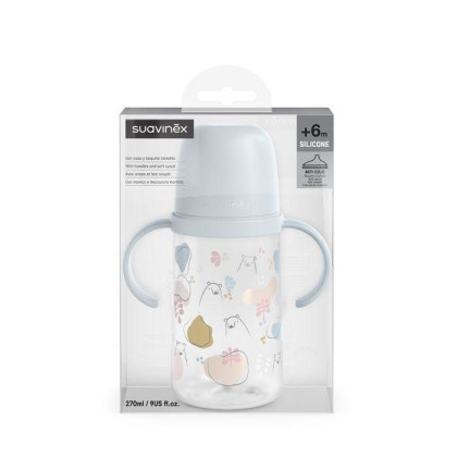 Fľaša s uškami Bear 270 ml Suavinex