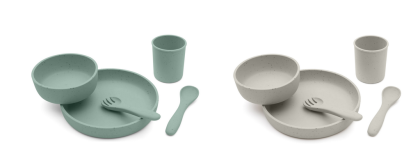 Jedálenská sada 5-dielna Platinum Silicone KikkaBoo