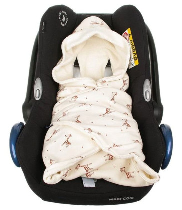 Letná zavinovačka do autosedačky z bio-bavlny