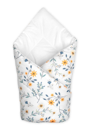 Dojčenská zavinovačka Klasik- Čarovná lúka, biela s potlačou Baby Nellys