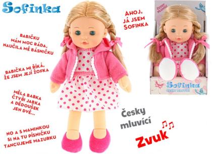 Bábika Sofinka 31 cm česky hovoriaca svetlé vlásky