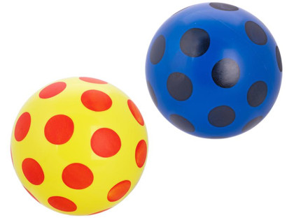Lopta 23cm s bodkami 2farby 10m+ v sieťke