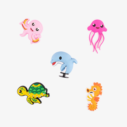 Amulety - ozdoby na topánky Amuletz Morské zvieratká mix Coqui