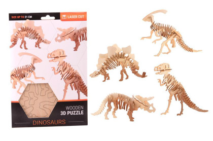 Puzzle 3D drevené Dinosaurus