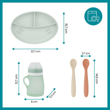 Silikónová jedálenská sada Grow ´isy kit