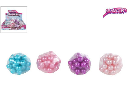 Glamour antistresová loptička s chrumkajúcimi guličkami 5 cm