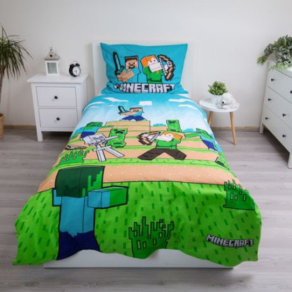 Obliečky Minecraft "We Got This" 140 x 200, 70 x 90 cm Jerry Fabrics