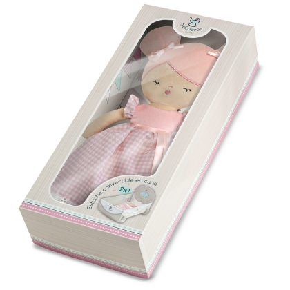 Plyšová bábika Niza 20046 DeCuevas 36 cm s kolískou DeCuevas