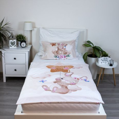 Obliečky do postieľky Bunny Star baby 100 x 135, 40 x 60 cm Jerry Fabrics