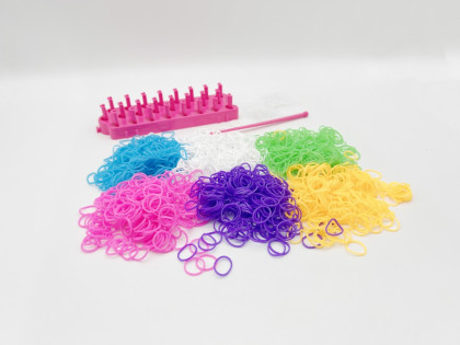 Kreatívna súprava na výrobu náramkov Loom Band 1200 ks