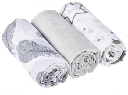 Mušelínové plienky 70 x 80 cm 3 ks Infantilo