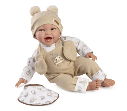 Realistická bábika bábätko s mäkkým látkovým telom Oliver 845 - 42 cm Guca