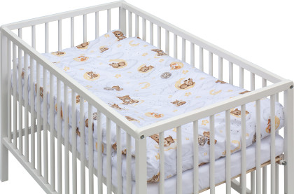 Detská postieľka s kompletnou výbavou biela Lila 120 x 60 cm Scarlett