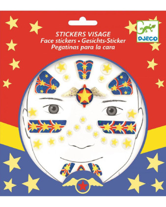 Samolepky na tvár Super hrdina Djeco