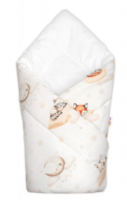 Zavinovačka pre bábätko Klasik Na obláčiku, béžová, biela Baby Nellys