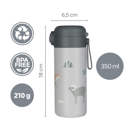 Termoska na tekutiny so slamkou a silikónovým držiakom 350 ml Zopa