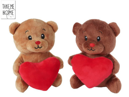 Take Me Home medveď plyšový 15 cm sediaci so srdiečkom 0 m+
