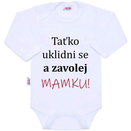 Body s potlačou New Baby a zavolaj MAMKU! - darčekové balenie