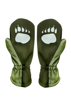 Detské softshellové rukavice Maskáč khaki Wamu