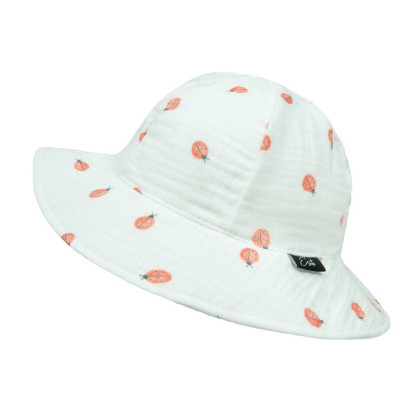 Dievčenské klobúk mušelín Lienka biela Esito