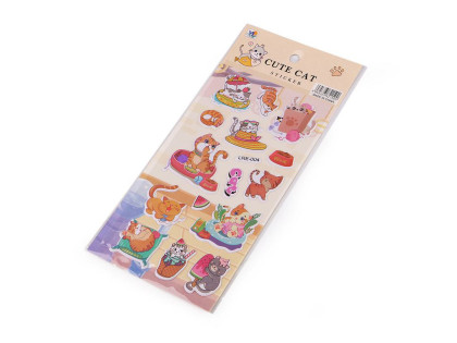 Samolepky plastické Mačky