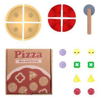 Drevená pizza v krabičke Zopa