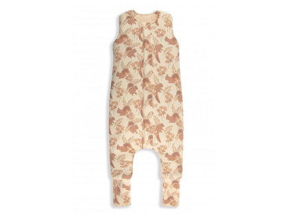 Celoročný spací vak s nohavicami Vintage Animals Sleepee Almond/Cream