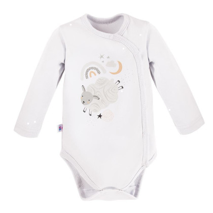 Zavinovacie body Mellow s dlhým rukávom bielej Eevi