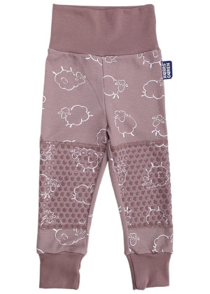 Nohavice s protišmykom bavlna ovečka hnedá
