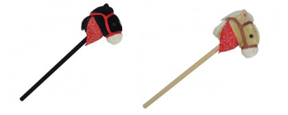 Kôň na tyči plyšový 80 cm so zvukom na batérie