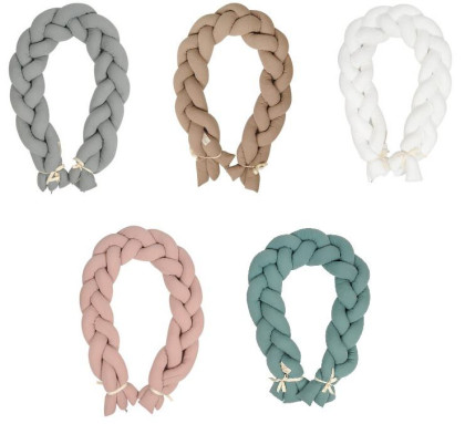 Chránič do postieľky mušelín pletený vrkoč 200 cm Babymatex