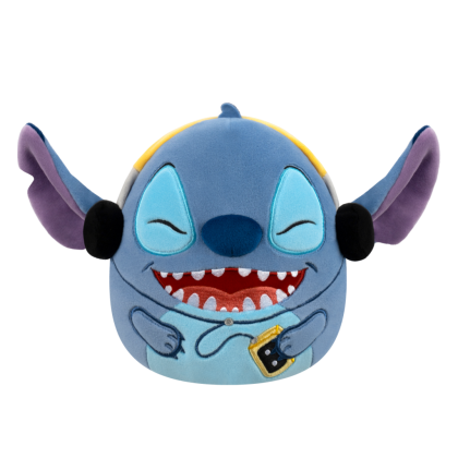Squishmallows Disney Stitch so slúchadlami, 25 cm