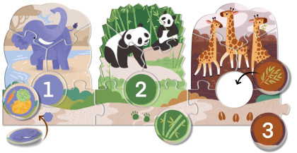 Veľké puzzle loto Výlet do ZOO KukiKuk