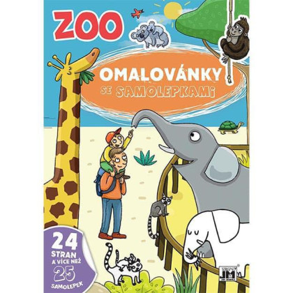 Maľovanky A4 so samolepkami Zoo