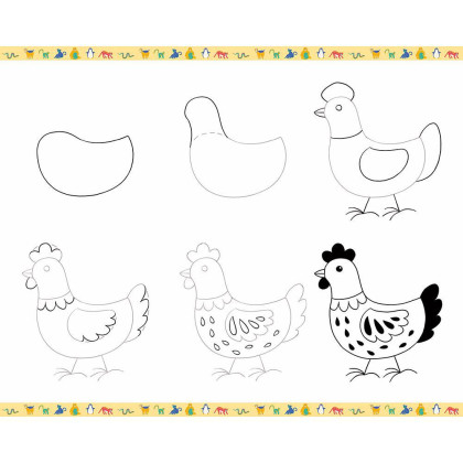 Kreatívna sada Kreslenie krok za krokom Zvieratá Janod Step by step