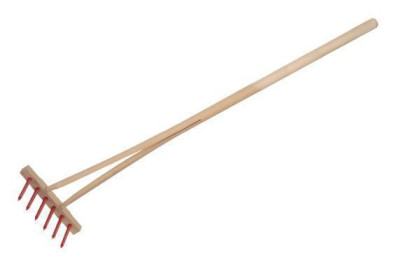 Hrable s násadou so 6 kolíkmi