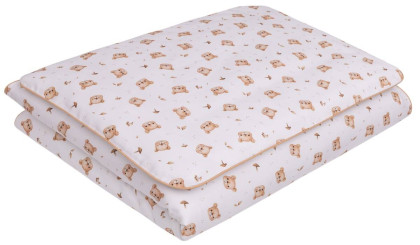 Detské obliečky do postieľky 100 x 135 cm bavlnený satén Macko Infantilo