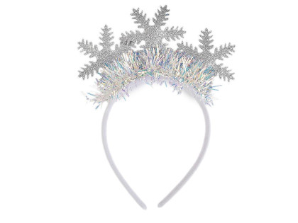 Čelenka do vlasov vločky vianočné/párty