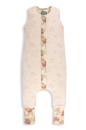 Celoročný spací vak s nohavicami Vintage Animals Sleepee Almond/Cream