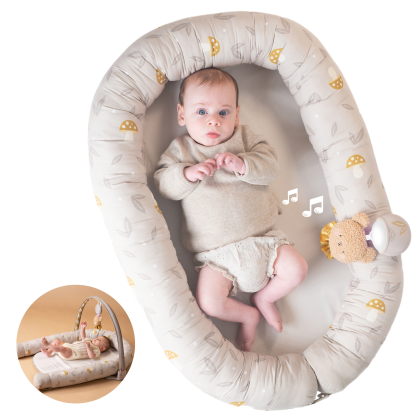 Hniezdo pre bábätko s hrazdou Little Explorer Taf Toys