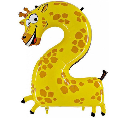 Animaloons Žirafa číslo 2 40"/102 cm