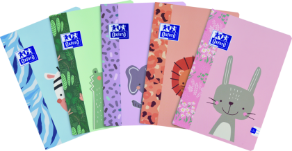 Zošit Oxford Kids A5/16 listov, dvojito linajkový, mix Oxford