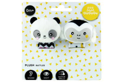 Plyšová hrkálka na ruku Gagagu